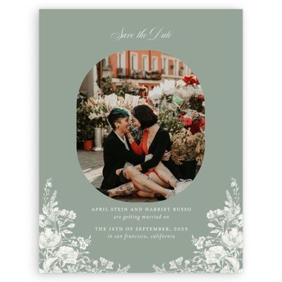 Sage, Green Wedding Digital Save the Date - Heloise Photo