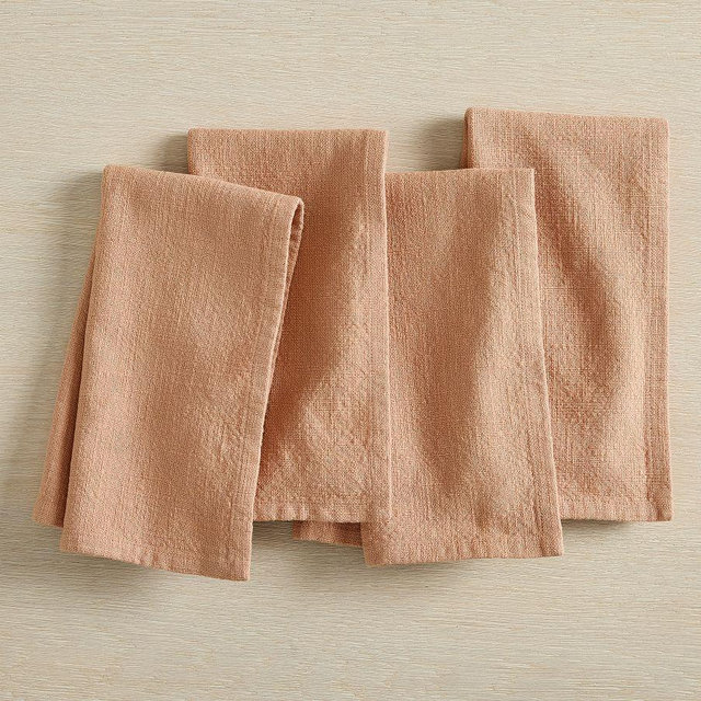Organic Cotton Casual Napkins, Set of 4 - Warm Terracotta