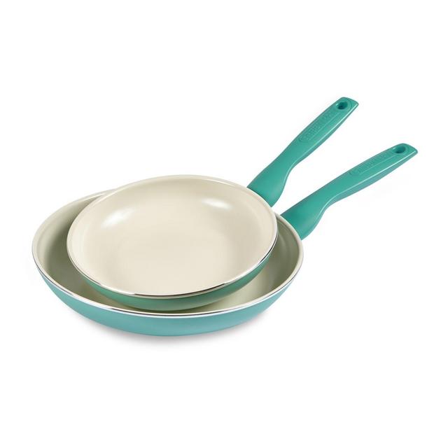 GreenPan™ Rio Ceramic Nonstick 2-Piece Fry Pans Set in Turquoise