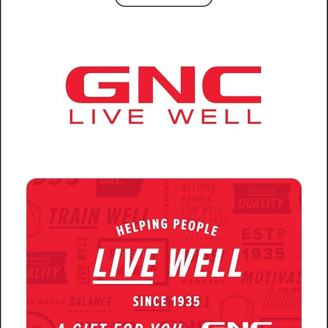 GNC Physical Gift Card