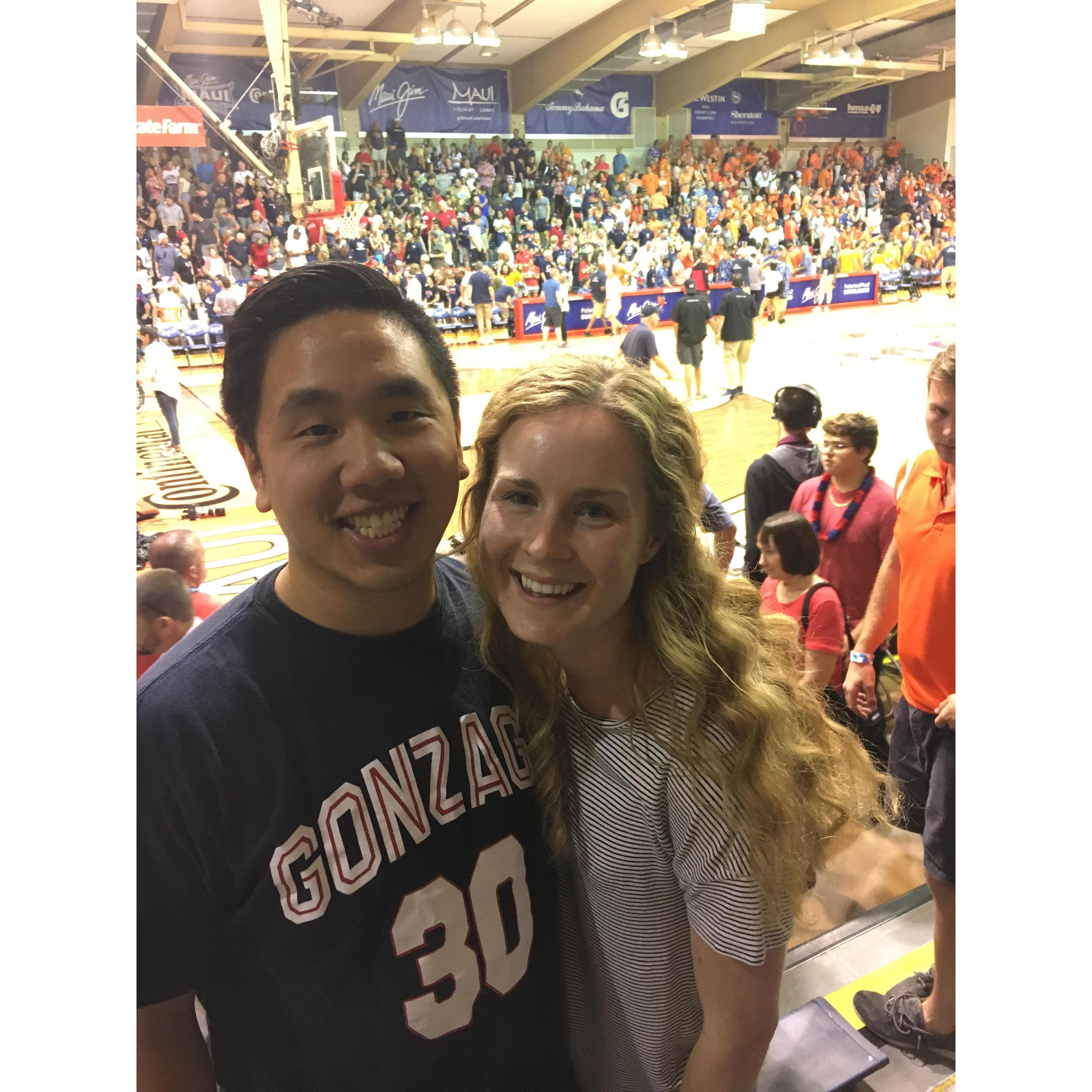 Maui Invitational on our first trip together.