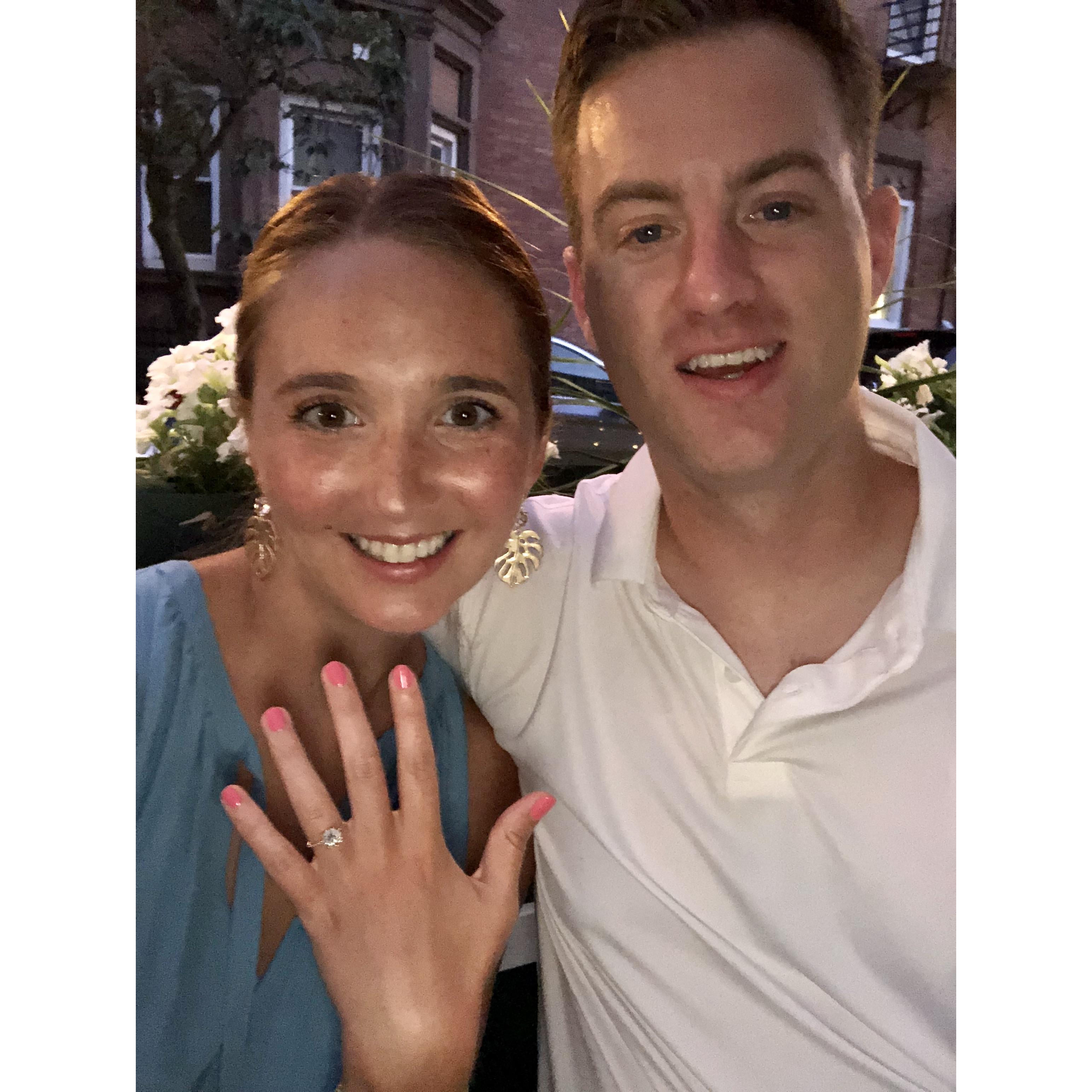 Engagement night dinner at Elysian Cafe - Hoboken, NJ - July 24, 2020