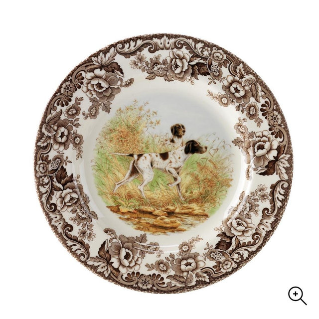 Woodland Salad Plate 8 Inch, Flat Coated Pointer