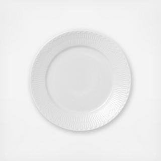 White Fluted Half Lace Salad Plate