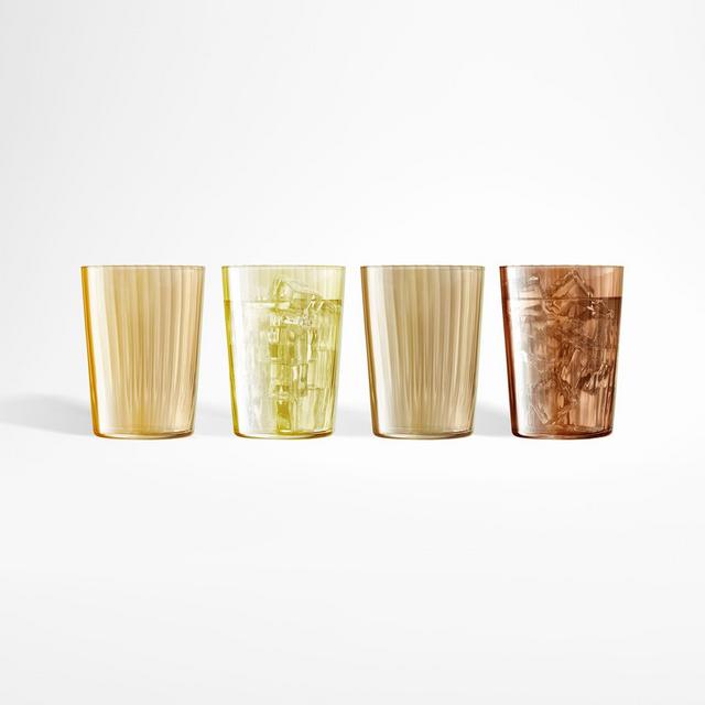 LSA Gems 19-Oz. Amber Highball Glasses, Set of 4