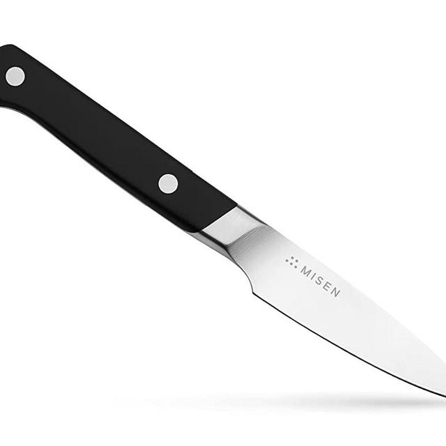 Misen 3 Inch Paring Knife - Small Kitchen Knife for Cutting Fruit, Vegetables and More - High Carbon Steel Ultra Sharp Paring Knives, Black
