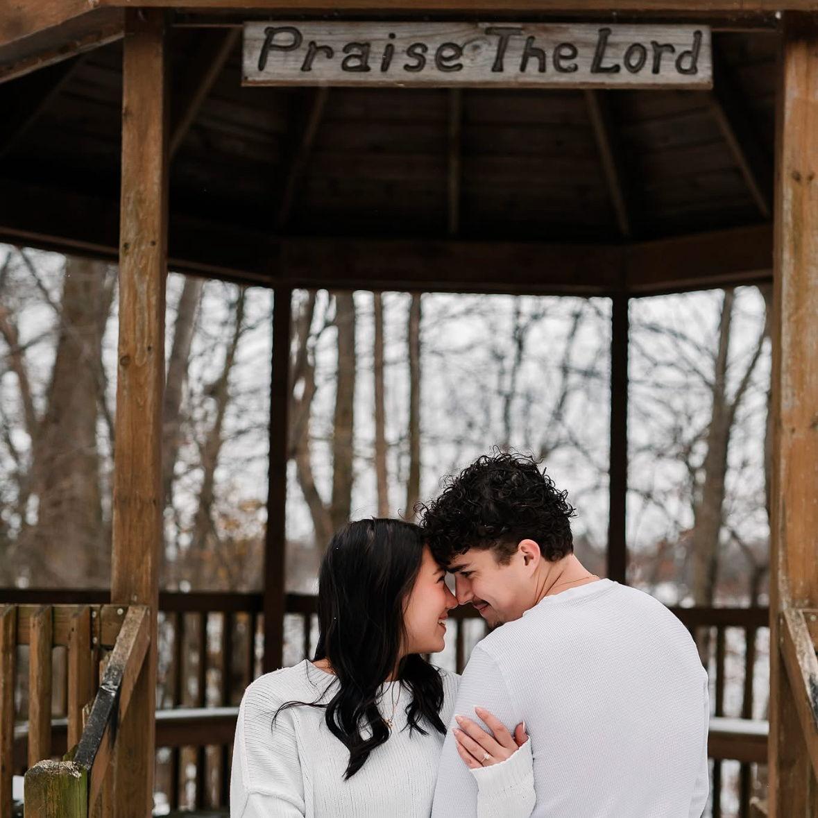 This is the gazebo the camp built in honor of Grandpa Petke, with his favorite phrase, ‘Praise the Lord.’