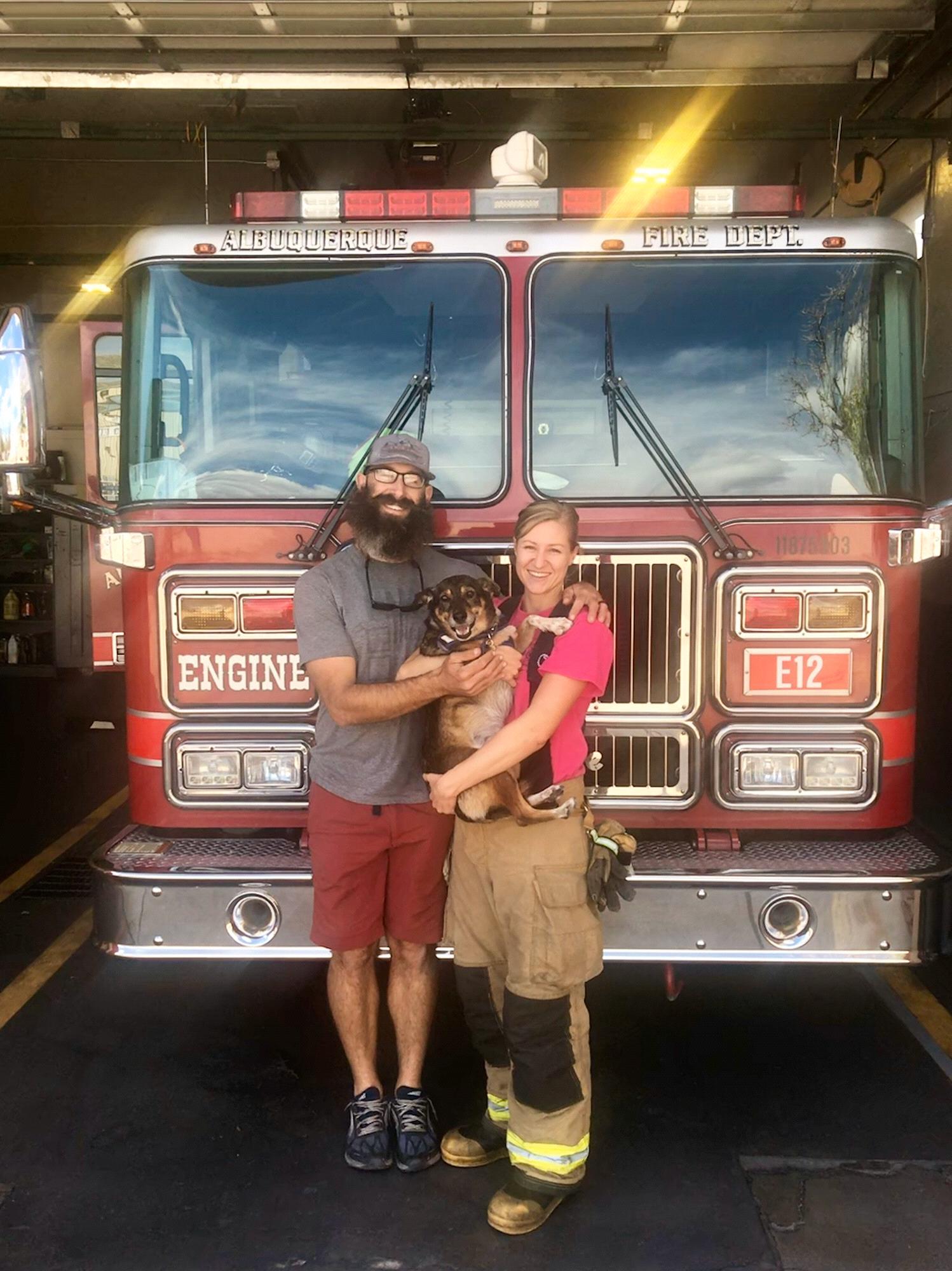 Family visit at work