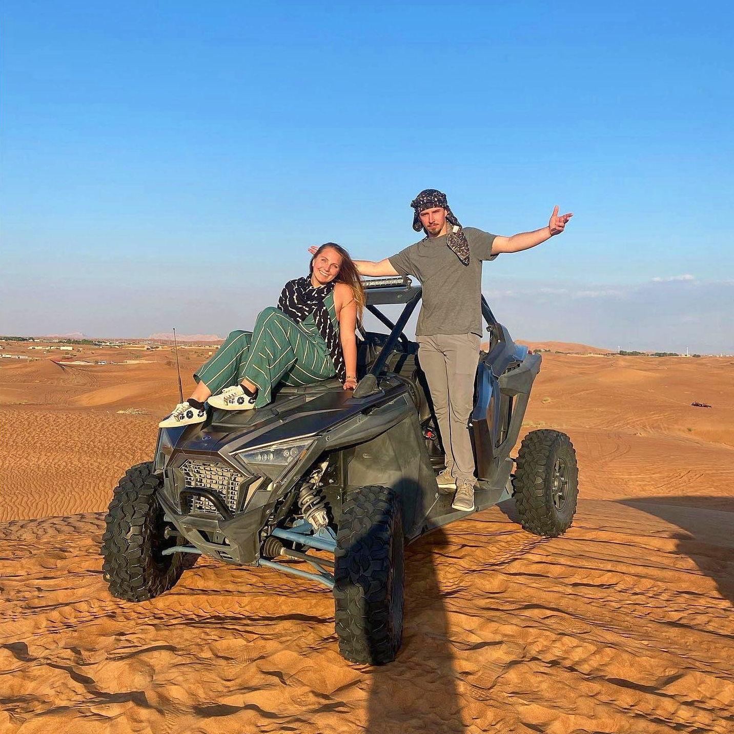 When we decided to vacation in Dubai (highly recommend). This picature is from 4-wheeling in the desert right outside the city of Dubai!