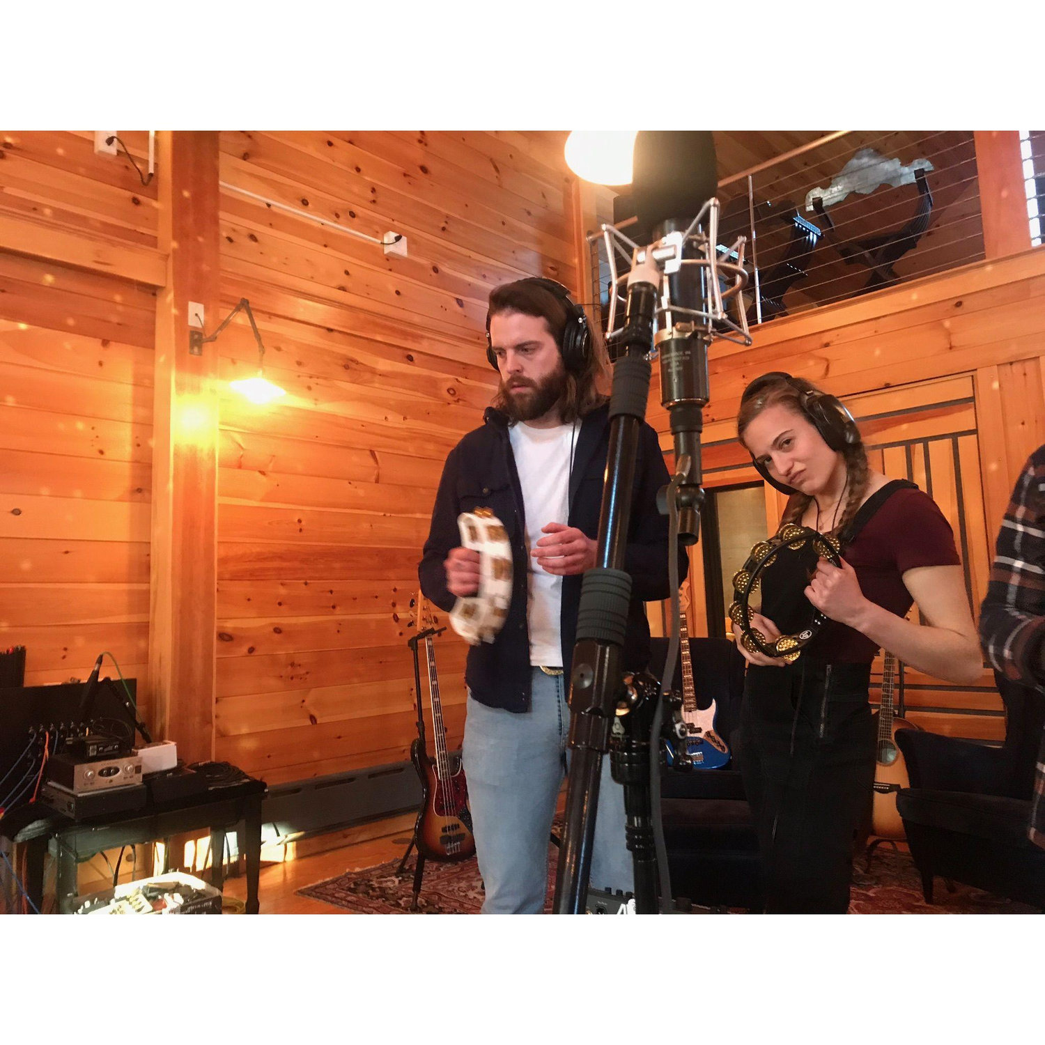 Eva got to throw down some tambourine in studio on a Ballroom Thieves session. She had...a very fun time.