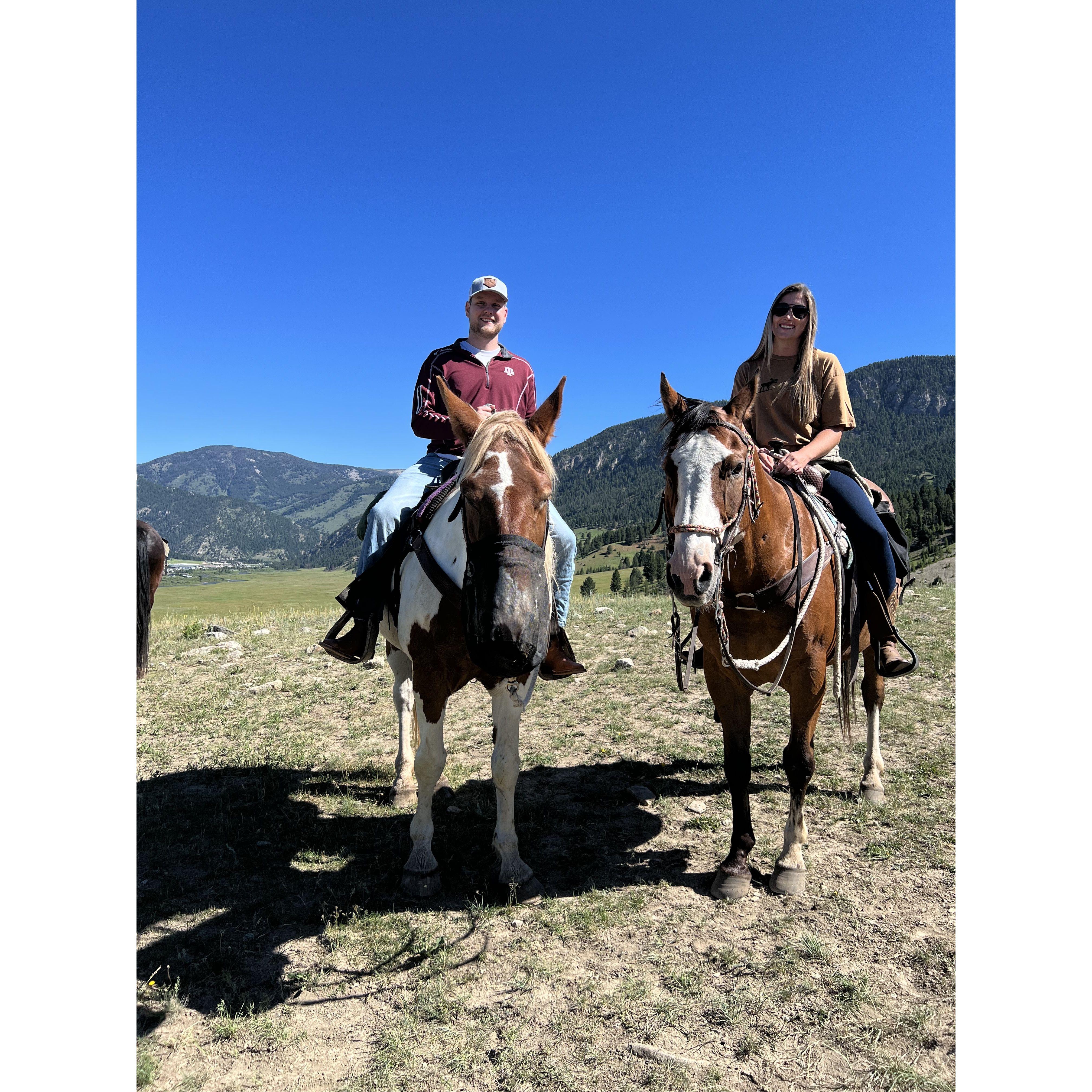 Horseback riding in Big Sky, Montana