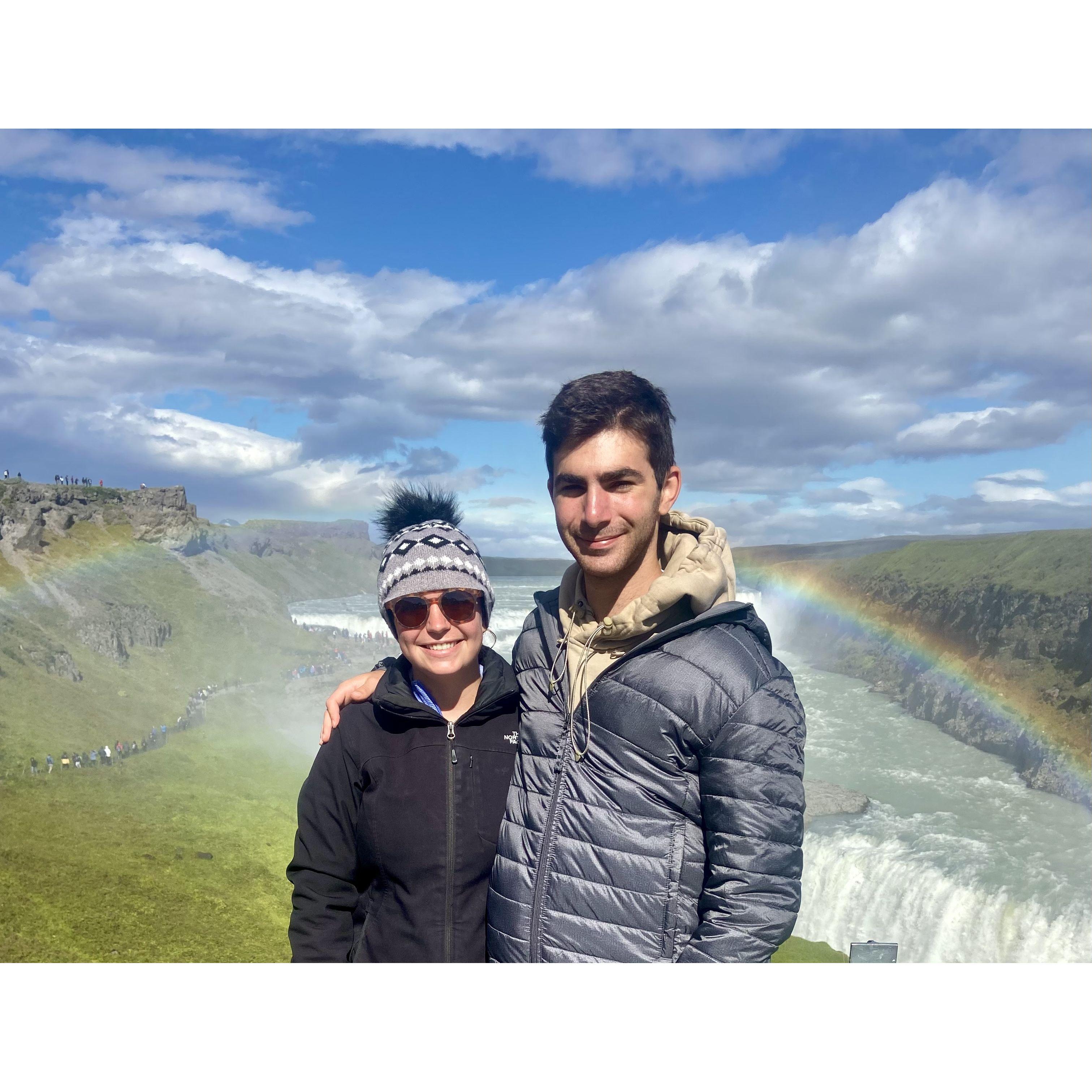 A gorgeous rainbow after a hike in Iceland