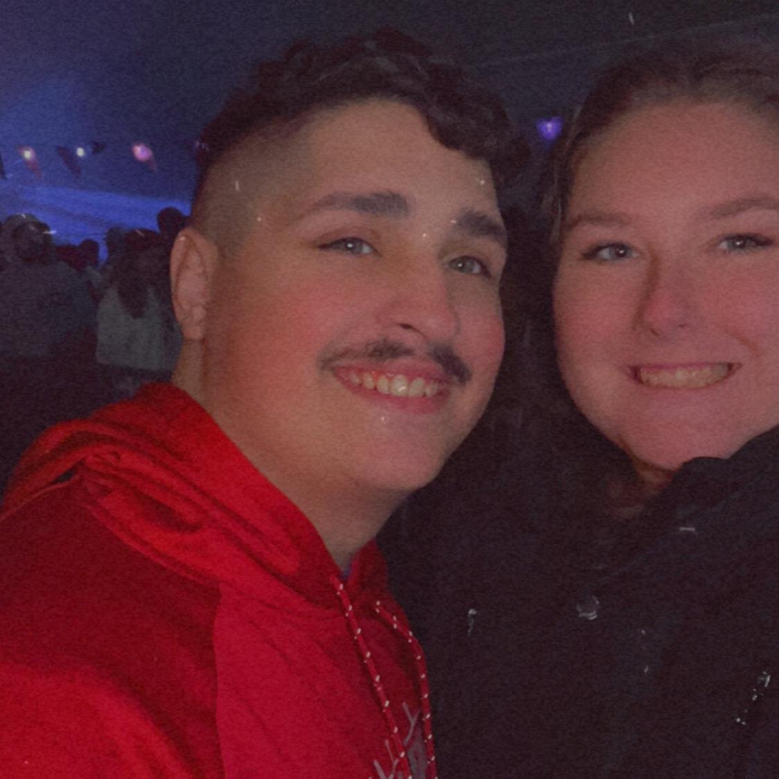 Kirstin and Cole's first time going to a haunted house together.