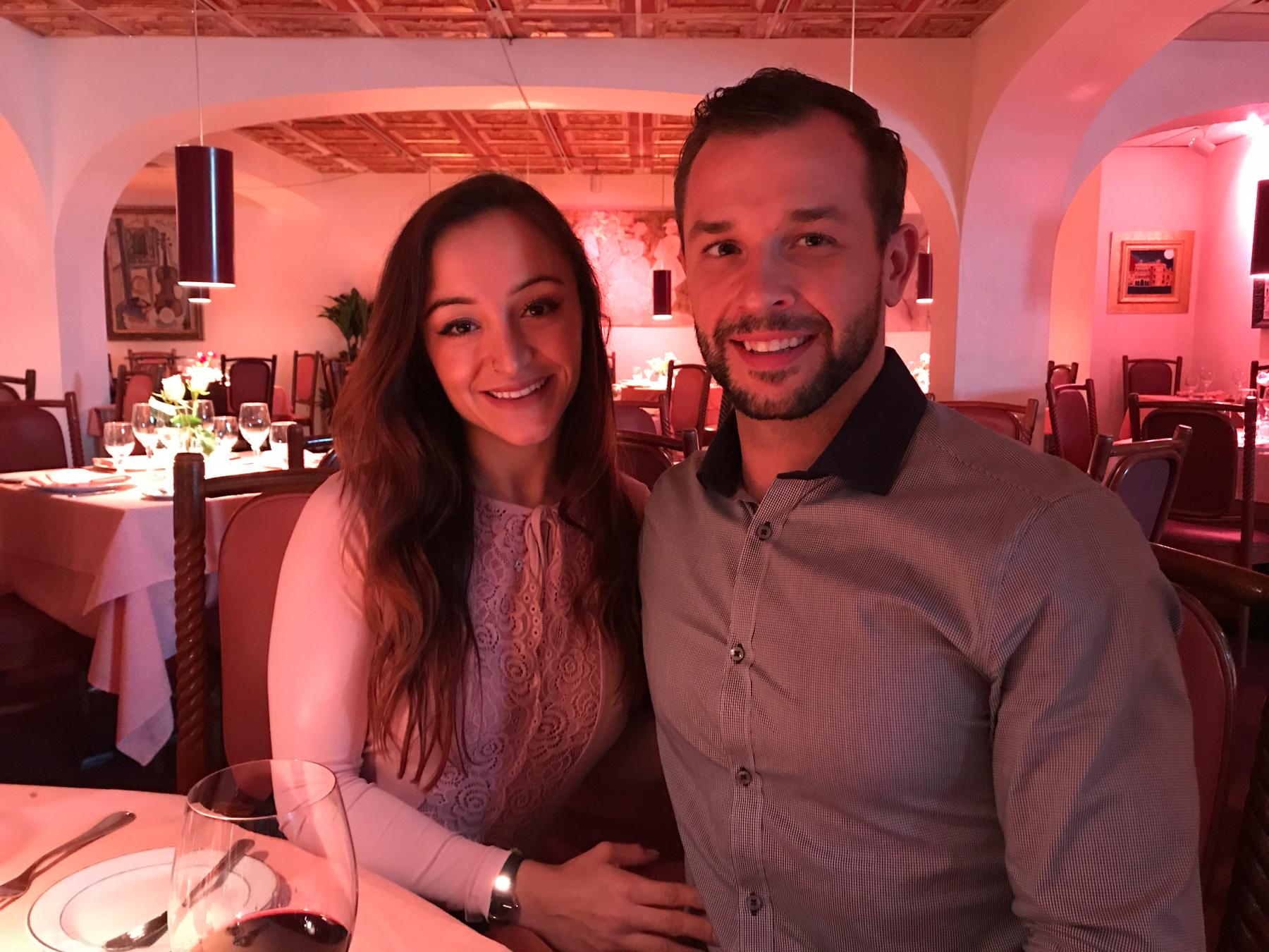 Celebrating Kory’s birthday dinner circa 2017 (first birthday together as a couple)