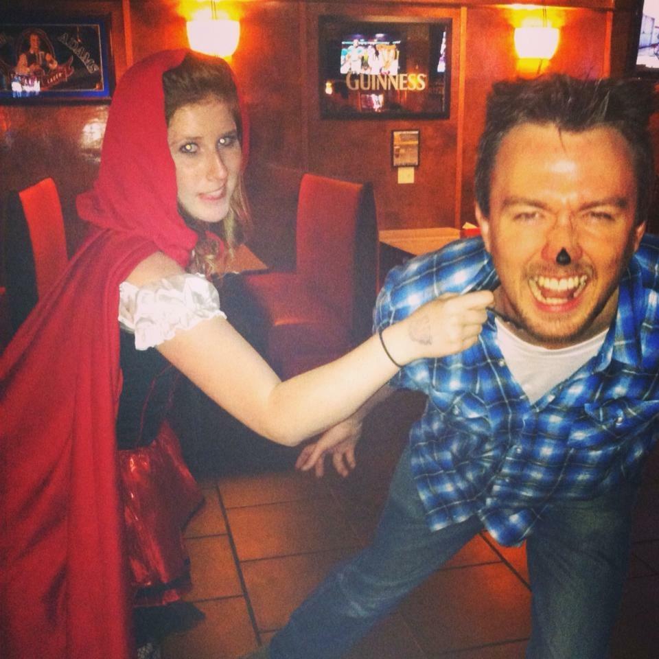 Our first Halloween. Little Red Riding Hood and The Big Bad Wolf.