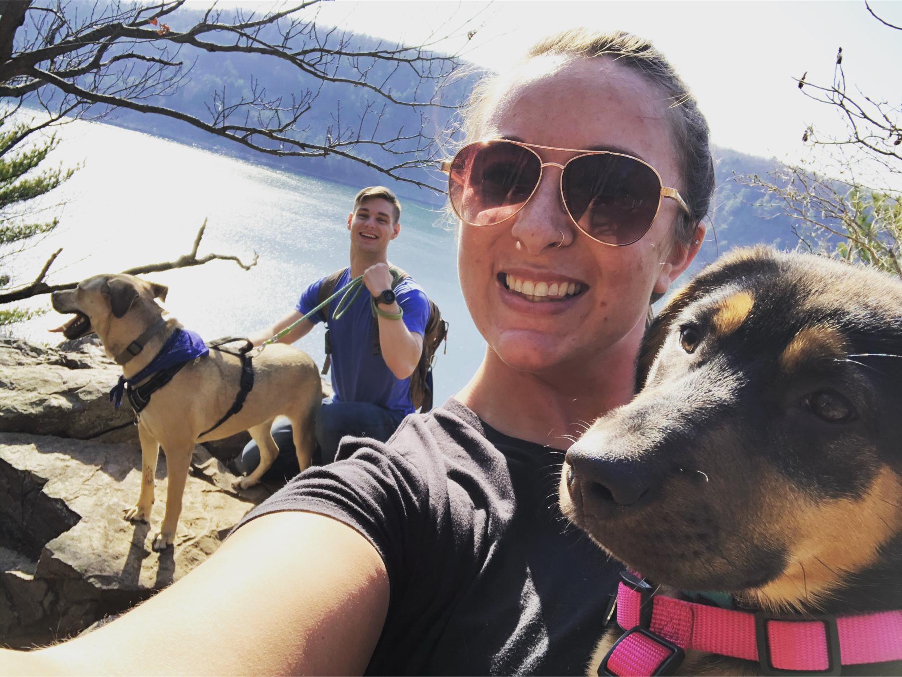 Devil’s Lake hike with our two dogs, Graham & Echo