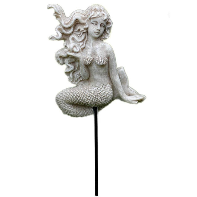 MUAMAX Miniature Mermaid Garden Stakes Fairy Garden Decorative Figurines Accessories Planter Flower Pot Outdoor Yard Decor Micro Landscape Ornaments Succulent Decorations…
