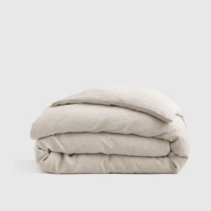 European Linen Duvet Cover - Full/Queen-Solid: Natural Chambray
