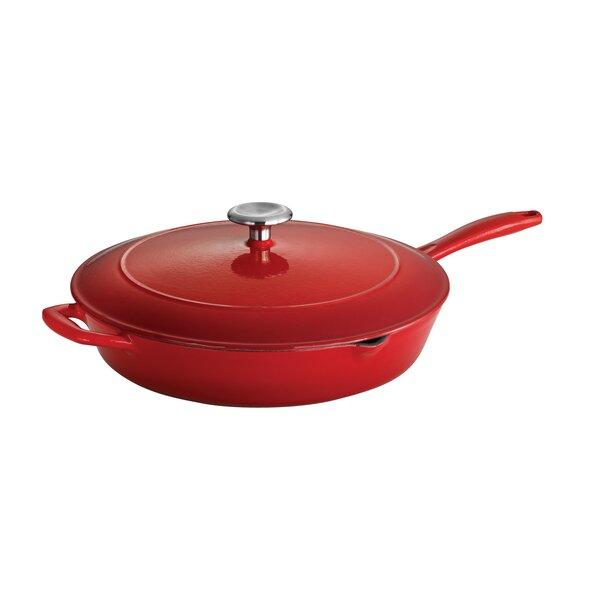 Tramontina Gourmet Enameled Cast Iron Skillet with Lid