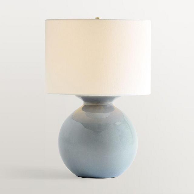 Mccoy Ceramic Globe 24" Table Lamp, Blue, Large