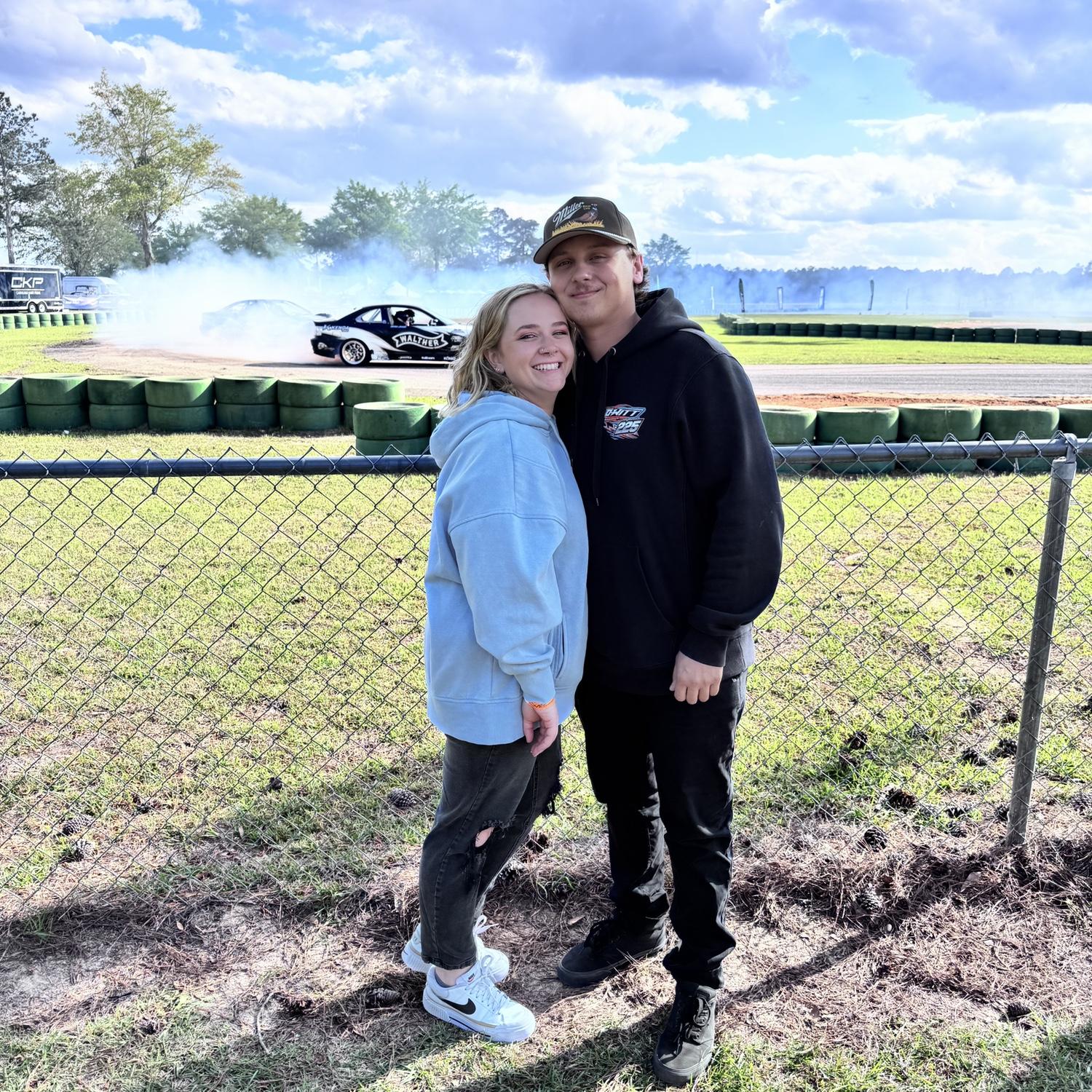 One of their favorite hobbies, going to car shows.