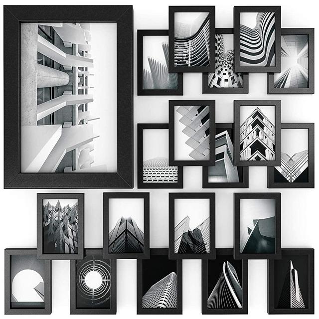 Arteza Picture Frames 4" x 6" (20 Pack) Display Pictures – Wood Finish Frame – Pure Glass Front - Document & Certificate Frames for Wall – Gallery Wall