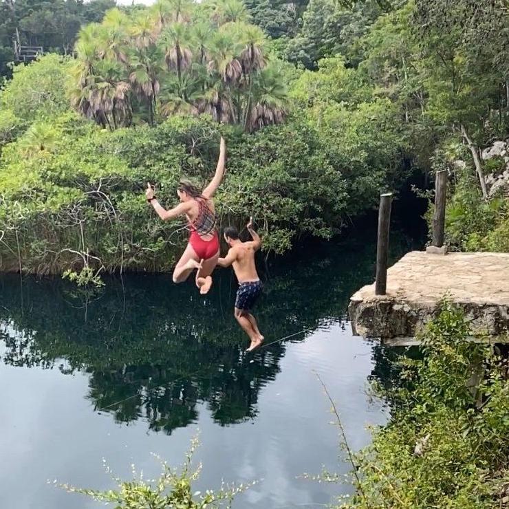 Katie called Mario a weenie for being afraid of heights where he proceeded to conquer his fear of heights in December 2019.