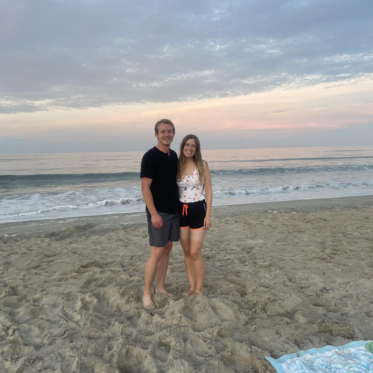 At the beach in Corolla during Ammon's visit to OBX (July 2025)