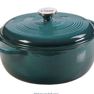 Lodge Essential Enamel Cast Iron Dutch Oven 6 Quarts, Lagoon
