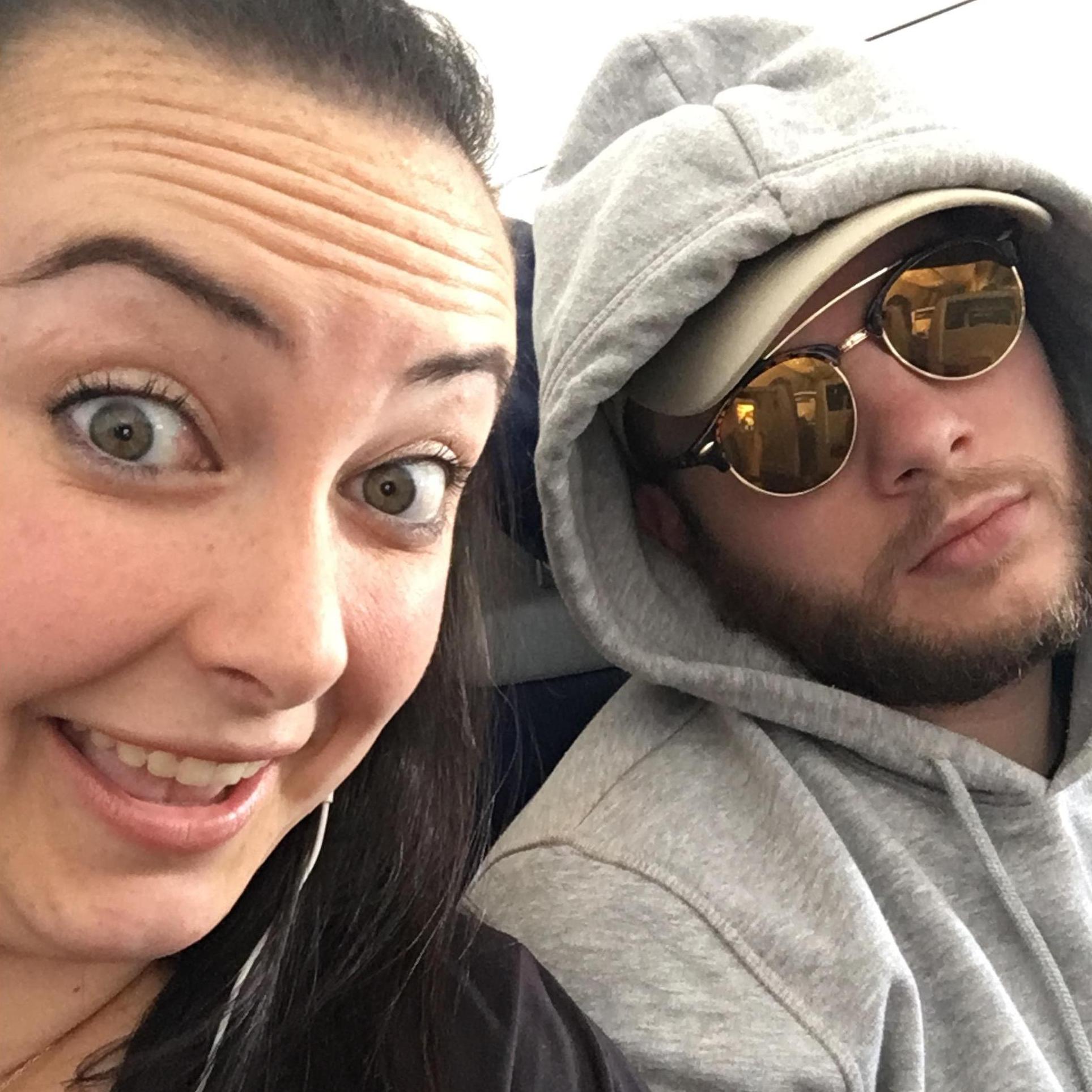 Just your average airplane selfie...