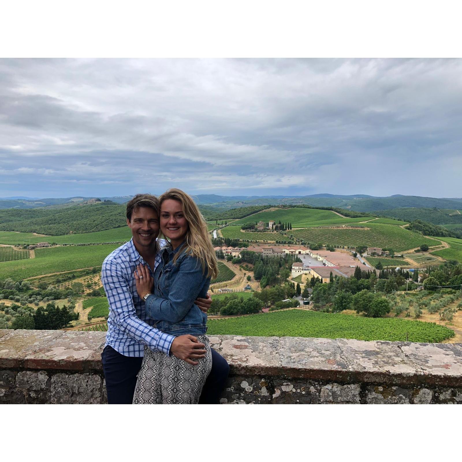 Our Engagement in Tuscany on July 15, 2019