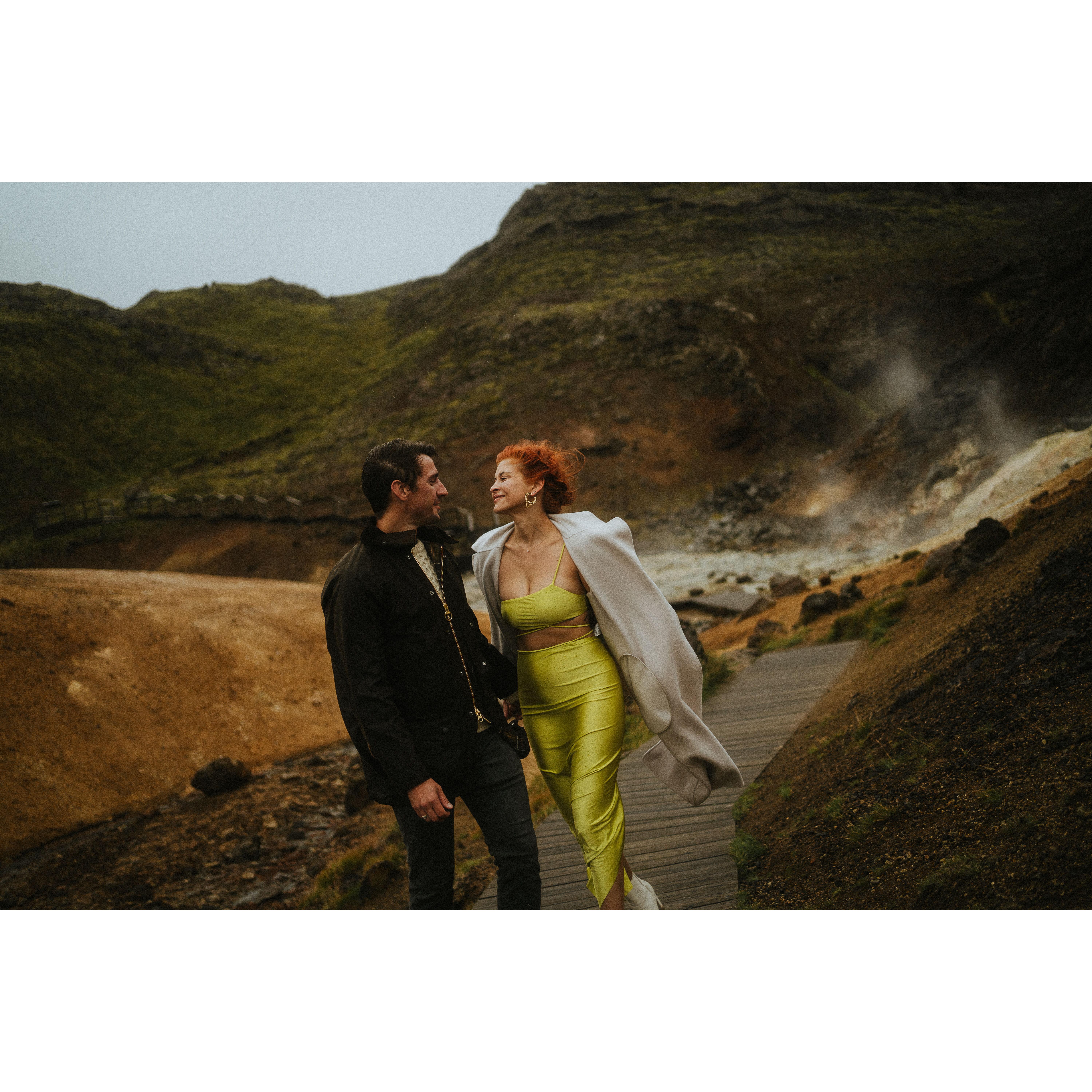 Galavanting around Iceland together.