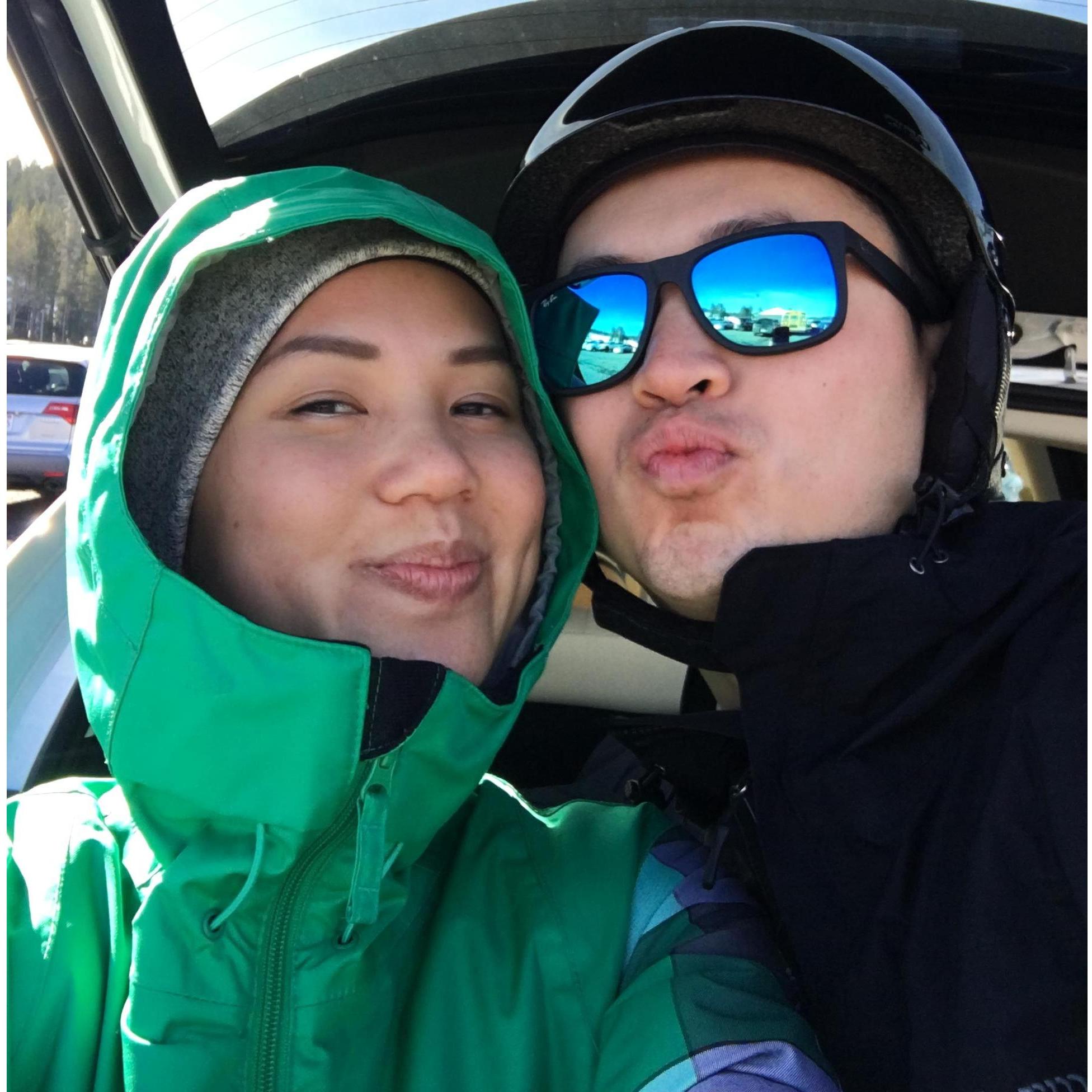 Snowboarding - The time we rented all the snowboarding gear and found out we got the wrong snowboarding trip week... so we went anyways!