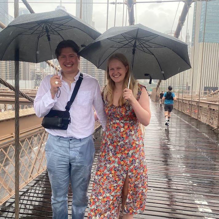 Brooklyn Bridge in the rain