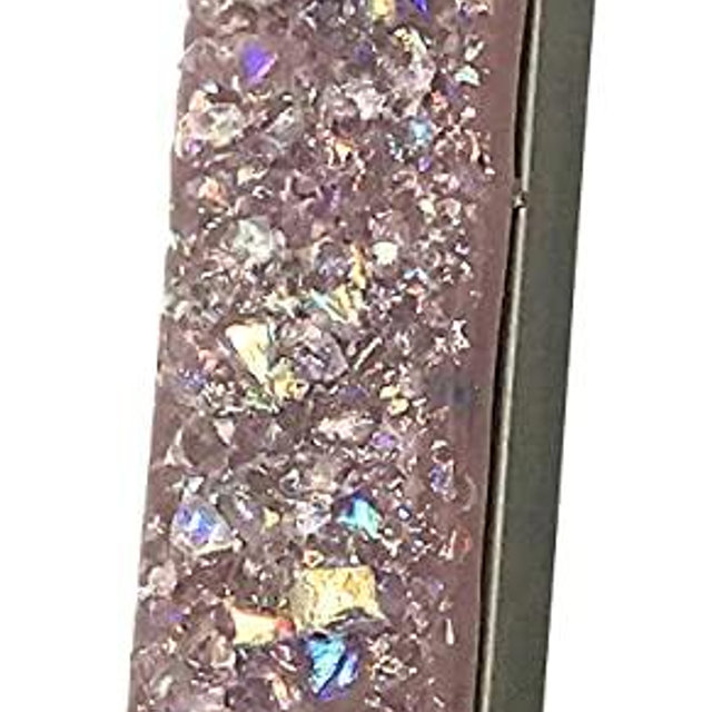 Sparkling Art Glass Mezuzah - Easy Mount Indoor or Outdoor - Weatherproof Metal Case - Gift Box and Non-Kosher Scroll Included - Hand Made in USA - Guaranteed for Life! (Mauve)