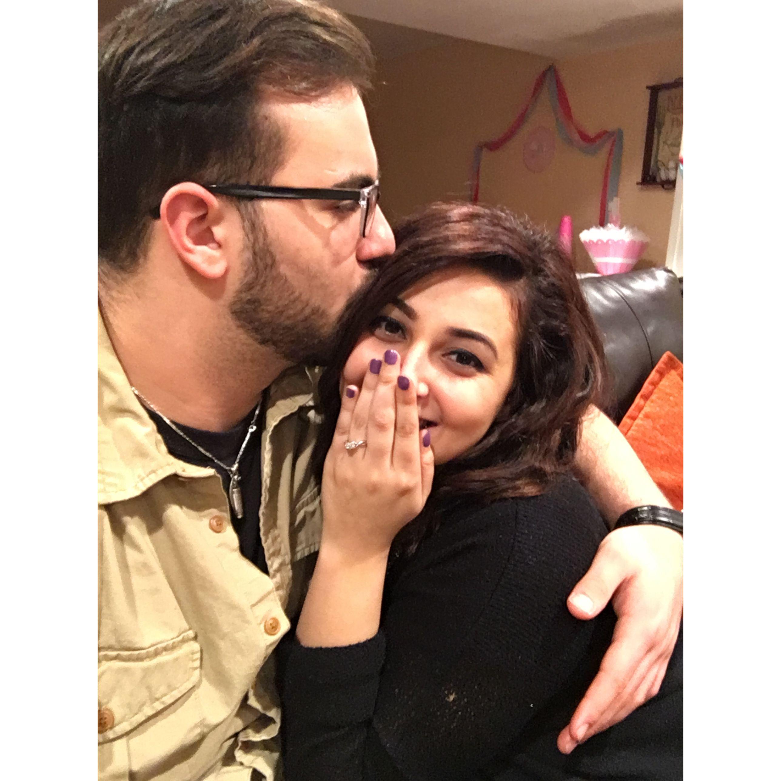 The day he proposed!