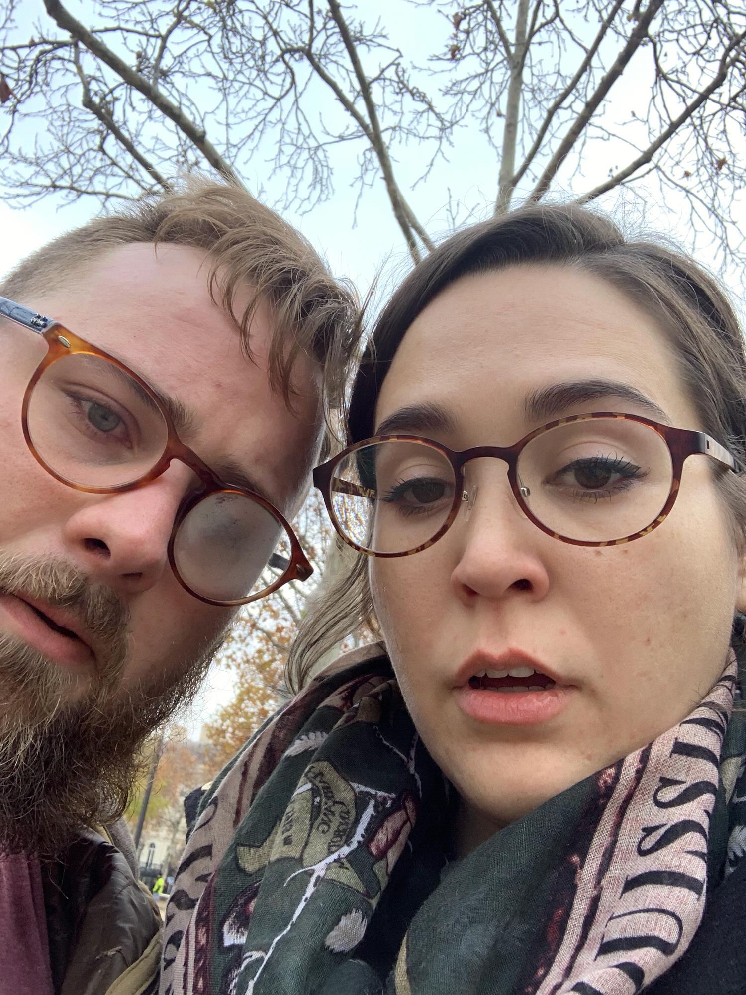 We accidentally stumbled onto a violent protest near the Arc de Triomphe right as the police started shooting tear gas.