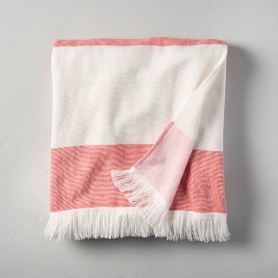 Bold Stripes Beach Towel for Two Red/White - Hearth & Hand™ with Magnolia