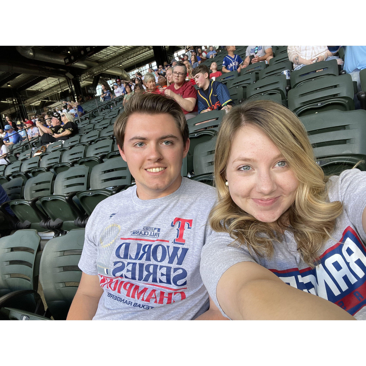 Madelynn's first Ranger's game
