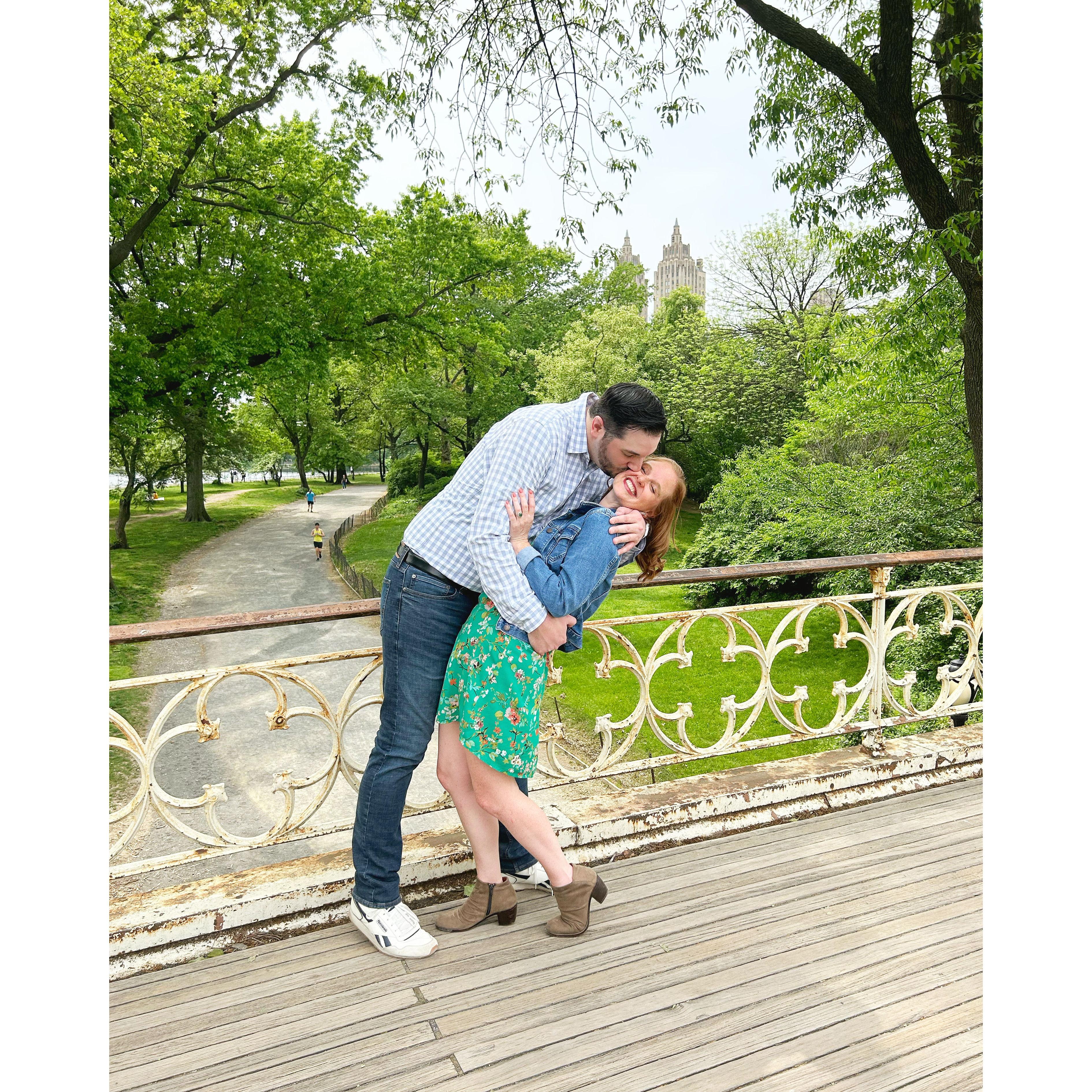 Central Park: The spot of our first date and our engagement.