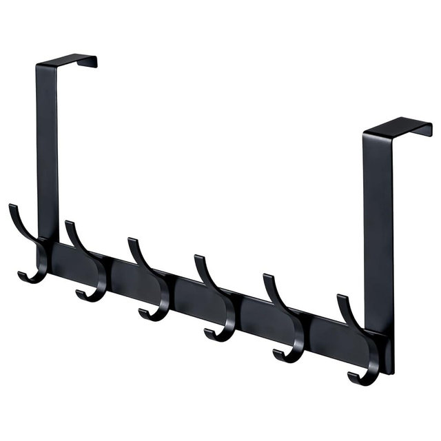 BOOMIBOO Over The Door Hooks, Sturdy Door Hanger, Towel Rack Towel Hooks for Bathroom 12 Hooks Large Over The Door for Bathroom, Bedroom，Kitchen