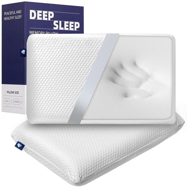 HYVECLOUD Bed Pillows Set of 2, Memory Foam Pillows for Sleeping, Medium Firm Pillow for Side,Back,and Stomach Sleepers Keep Pressure Relief to Deep Sleep,24 * 16 * 5 Inches,Standard