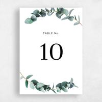 White Wedding Table Number - Galata
