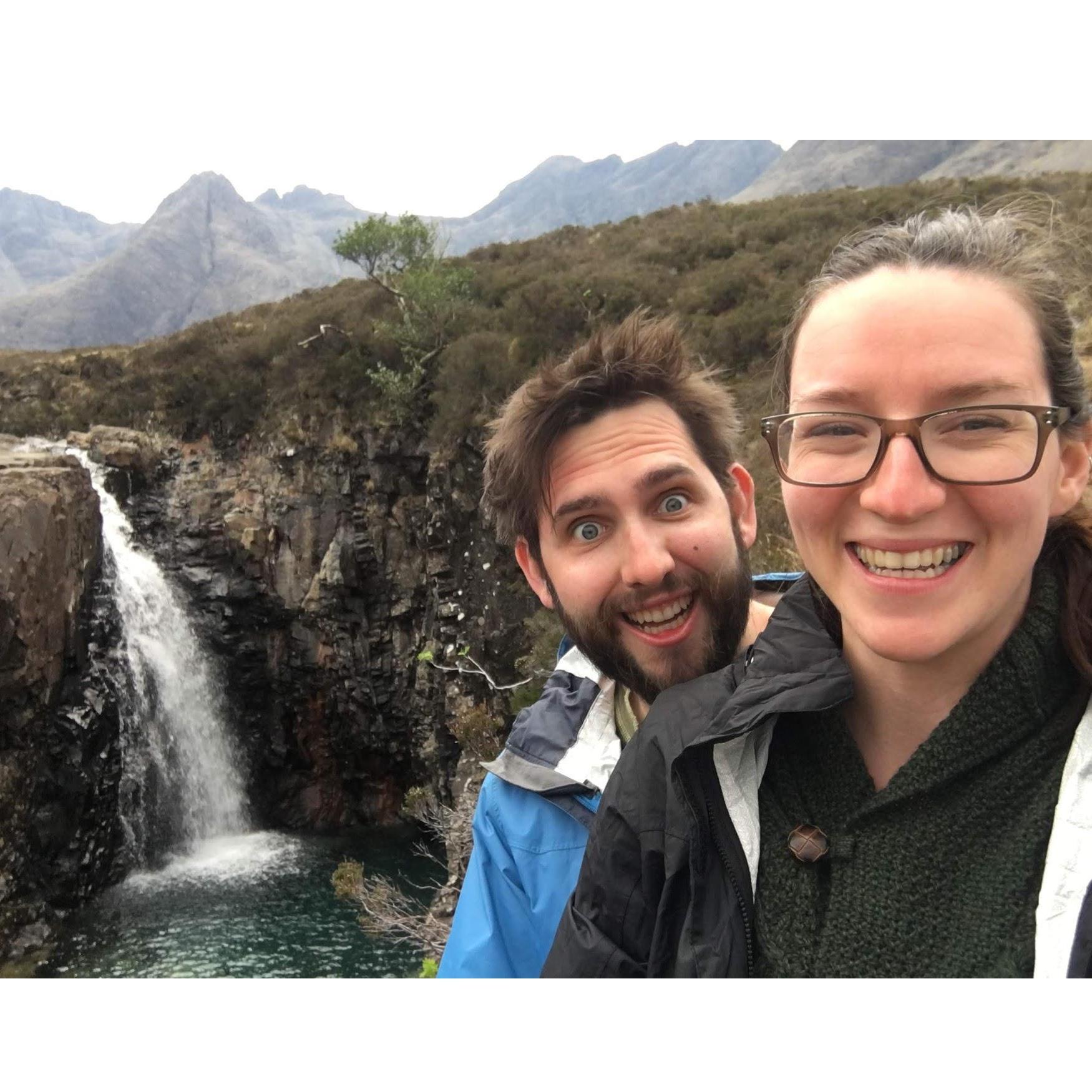 Fairy Pools in Scotland. We were super sick and decided a long hike was a good idea. Scotland - April 2019