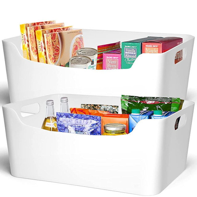 Pantry Organization And Storage Baskets, Pantry Organizer Bins White Pantry Storage Bin Plastic Storage Bins Pantry Plastic Bin Organization Under Sink Organizers And Storage Container Organizing Bin