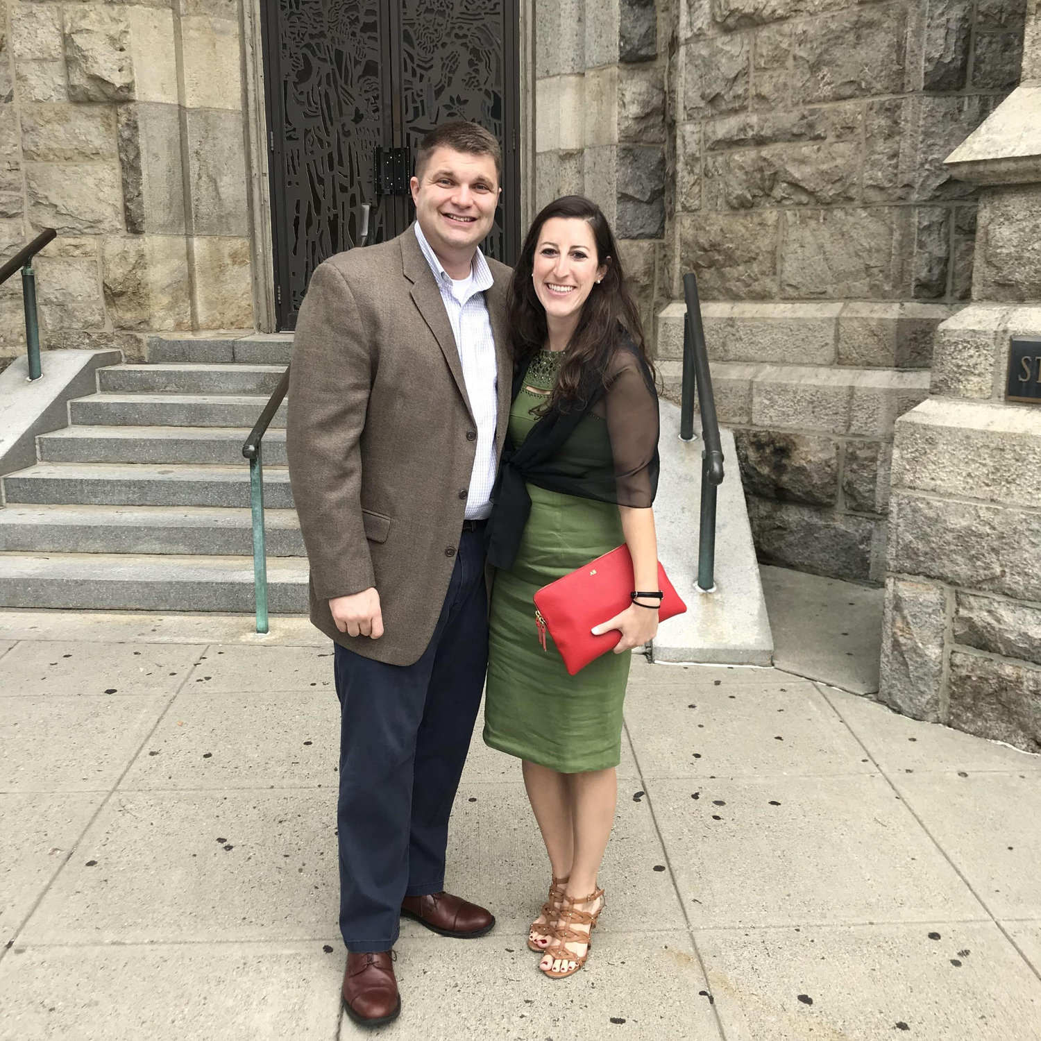 Outside St. Peter Church, where we will be married!