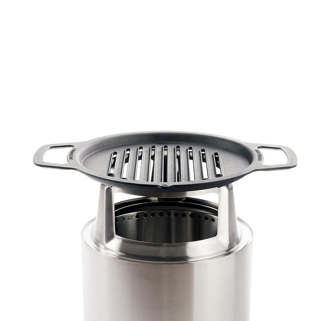 Solo Stove Ranger Grill Top and Hub, Cast Iron Cooktop with Stainless steel Hub for 6.5” Elevation, Addition for Ranger Fire Pit, Weight: 15lbs, Diameter: 14.25"