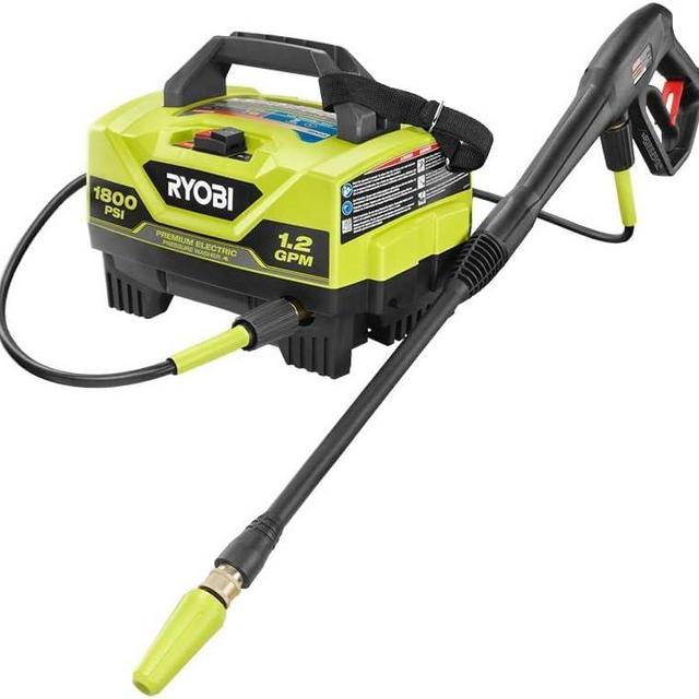 RYOBI 1800 PSI Electric Pressure Washer (Renewed) Lightweight, Portable Design