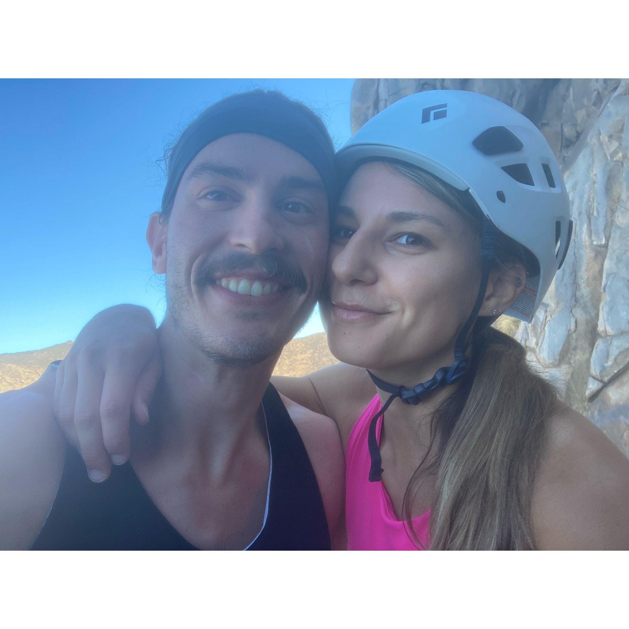 We bonded a lot over climbing especially early on in our relationship