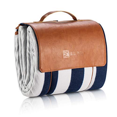 Picnic Blanket, Waterproof SandProof with Picnic Recipes Book (70" x 80", White)
